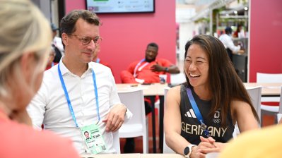 Besuch im Olympischen Dorf