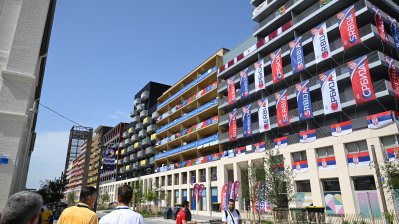 Besuch im Olympischen Dorf