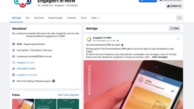 „Engagiert in NRW“ jetzt auf Instagram und Facebook