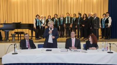 Ministerpräsidentin Kraft hält eine Rede vor der Synagogen-Gemeinde Köln