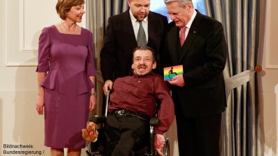 Dr. Angelica Schwall-Düren, Ministerin für Bundesangelegenheiten, auf Schloss Bellevue beim Bundespräsidenten, 10.01.2014