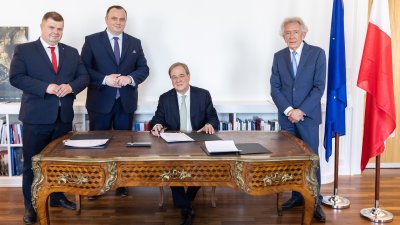 Ministerpräsident Laschet empfängt Schlesiens Marschall Jakub Chełstowski