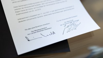 Ministerpräsident Laschet empfängt Schlesiens Marschall Jakub Chełstowski