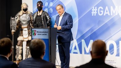 Ministerpräsident Armin Laschet eröffnet Zentrum zur Vernetzung der Games-Branche mit weiteren Wirtschaftsbereichen in Düsseldorf