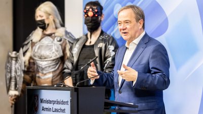 Ministerpräsident Armin Laschet eröffnet Zentrum zur Vernetzung der Games-Branche mit weiteren Wirtschaftsbereichen in Düsseldorf