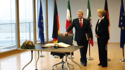 Gauck wird von Ministerpräsidentin in NRW empfangen