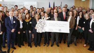 Ministerin Schulze empfängt Preisträger im Wettbewerb „365 Orte im Land der Ideen“ 2012 aus Nordrhein-Westfalen, 10.01.2013