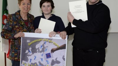 Ministerin Schwall-Düren zeichnet die Gewinner im Schülerfoto- und Kurzfilmwettbewerb „Eurovisions“ aus, 24.01.2014