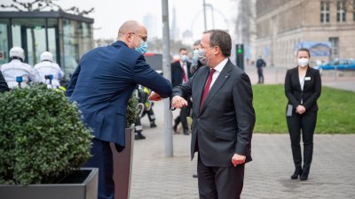 Ministerpräsident Armin Laschet empfängt den ukrainischen Ministerpräsidenten Denys Shmyhal