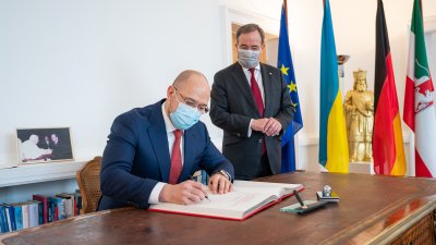 Ministerpräsident Armin Laschet empfängt den ukrainischen Ministerpräsidenten Denys Shmyhal