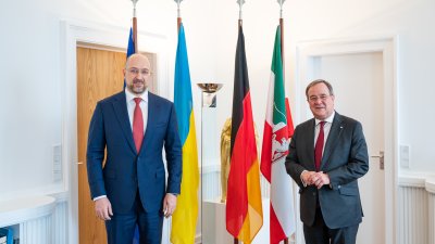 Ministerpräsident Armin Laschet empfängt den ukrainischen Ministerpräsidenten Denys Shmyhal