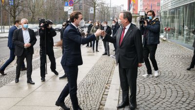 Ministerpräsident Armin Laschet empfängt den österreichischen Bundeskanzler Sebastian Kurz