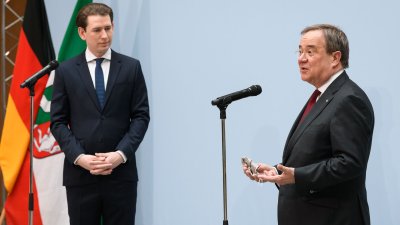 Ministerpräsident Armin Laschet empfängt den österreichischen Bundeskanzler Sebastian Kurz