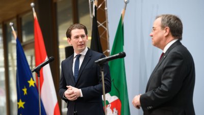 Ministerpräsident Armin Laschet empfängt den österreichischen Bundeskanzler Sebastian Kurz