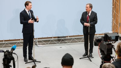 Ministerpräsident Armin Laschet empfängt den österreichischen Bundeskanzler Sebastian Kurz