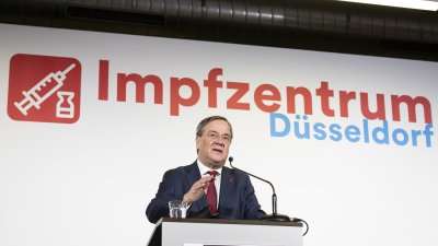 Ministerpräsident Armin Laschet und Bundesgesundheitsminister Jens Spahn besuchen künftiges Impfzentrum in Düsseldorf