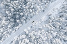 Schnee Straße Winter