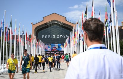 Besuch im Olympischen Dorf